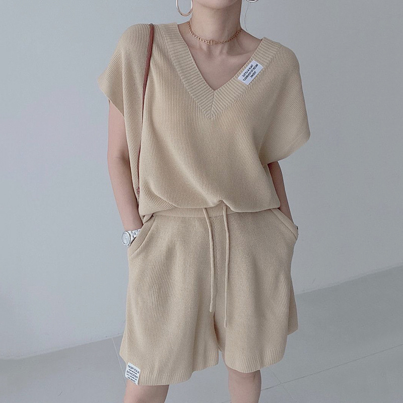 Женский вязаный комплект из дв – обзор и цена Short Linen Drawstring