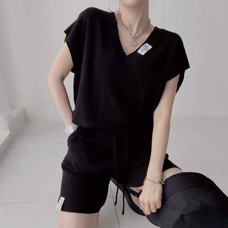 Женский вязаный комплект из дв – обзор и цена Short Linen Drawstring